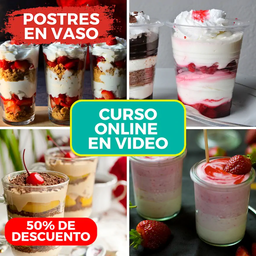 Mesa de postres en vaso para un evento