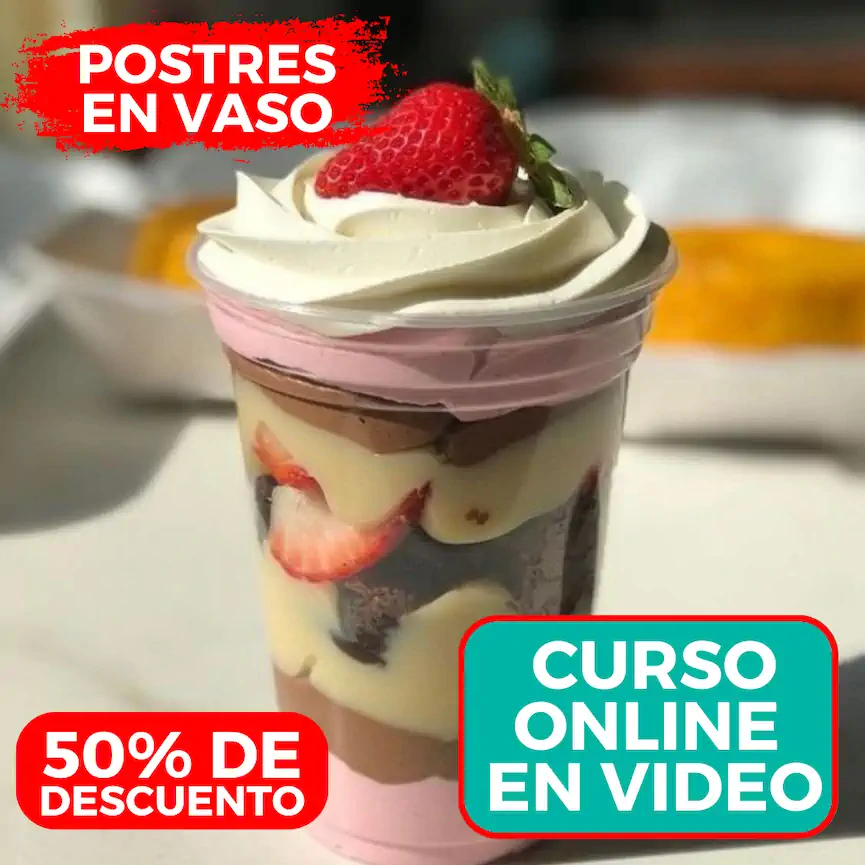 Postres en vaso con tapa listos para refrigerar y entregar
